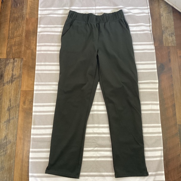 Joie Pants - Joie Dark Green Elastic Waist Joggers